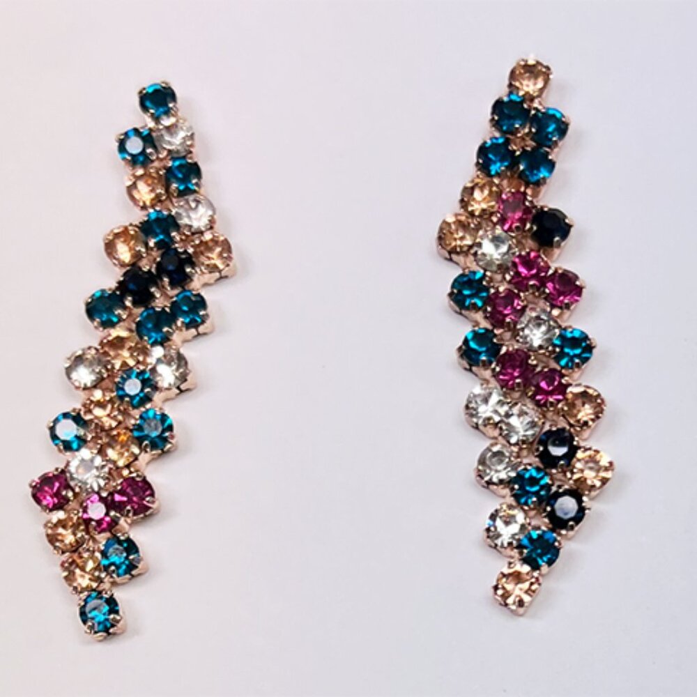 Christian Siriano | NIB | Multicolor Rhinestone Necklace and Earring Set - Picture 4 of 7